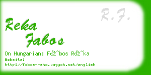 reka fabos business card
